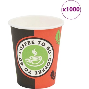 vidaXL 1000 бр картонени чаши за еднократна употреба, 240 мл (8 oz) (30085)