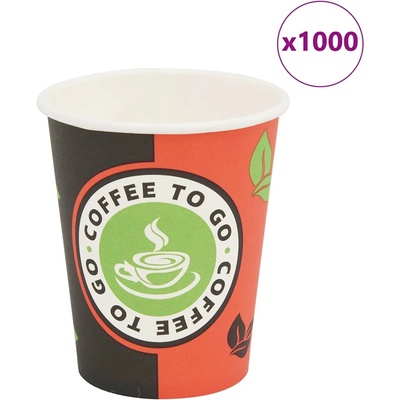 vidaXL 1000 бр картонени чаши за еднократна употреба, 240 мл (8 oz) (30085)