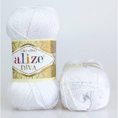 Alize příze Diva 55 bílá