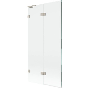 Mexen Lunar L параван за вана, двукрилен, ляв 90 x 150 см, прозрачен, четкан никел - 897L-090-100-97-00-L (897L-090-100-97-00-L)