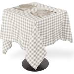 Tiseco Home Studio Памучна покривка за маса 150x150 cm Gingham - Tiseco Home Studio (9674TAUPE)