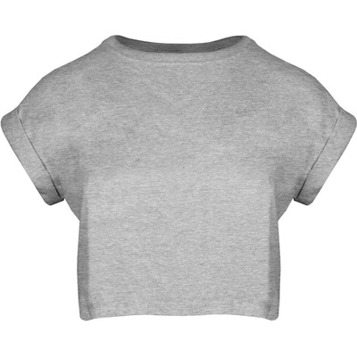Mantis Dámské crop top tričko Šedý melír