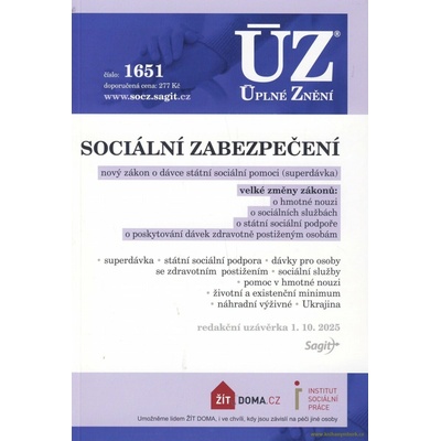 ÚZ 1651 Sociální zabezpečení