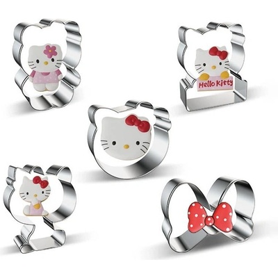 Vykrajovačky Hello Kitty, 5 ks, 6,5 × 7,5 cm - Cakesicq