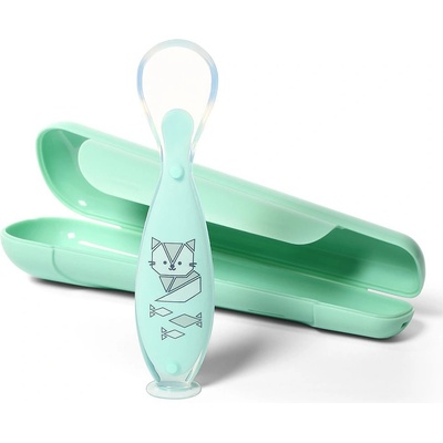Lžička s přísavkou široká BabyOno Mint 2019 – Zboží Dáma