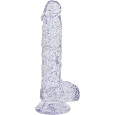 Realistické dildo Clear Pleasure 15 cm průhledné
