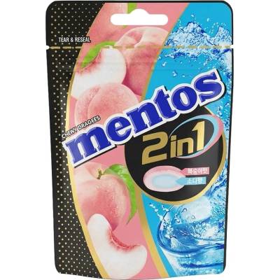 Mentos 2in1 Peach & Soda 45 g