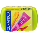 Curaprox Travel set zelený 2 ks zubních kartáčků + zubní pasta 10 ml dárková sada