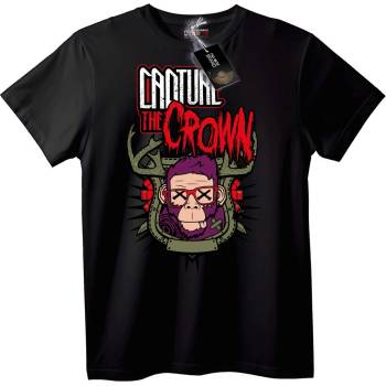 NOONEBRAND Тениска Capture The Crown Маймуна - 2XL, White