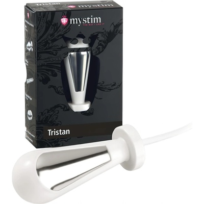 mystim Tristan - електро-анално дилдо (бяло)