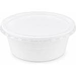  Пластмасова чиния за гулаш с капак, 500 ml, 50 броя, бяла SM-CS-17706 (SM-CS-17706)