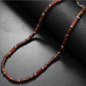 HARAHU Колие ab-34057 - Кафяво / Червено kp34057