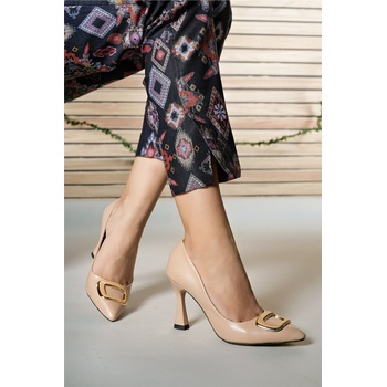 Riccon Дамски обувки с висок ток 0012780 - Бежови #402748 (402748_Бежов)