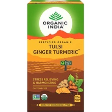 Organic India Tulsi s kurkumou a zázvorom porciovaný čaj trávenie krvný obeh 25 x 1,9 g