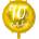 PartyDeco 90 фолиев балон (златист)