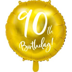 PartyDeco 90 фолиев балон (златист)