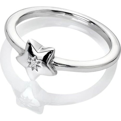 Hot Diamonds Hravý stříbrný prsten s diamantem Most Loved DR242