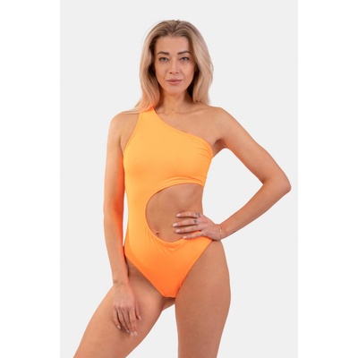Nebbia Asymmetric monokini na jedno rameno 458 oranžové