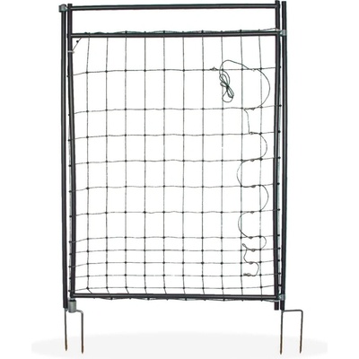 VNT electronics s.r.o. Vchodová branka k síti pro elektrický ohradník, výška 120 cm, šířka 86 cm, dvojitý hrot