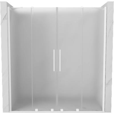 Mexen Velar Duo плъзгащи душ врати 200 см, матирани, бели - 871-200-000-32-20 (871-200-000-32-20)