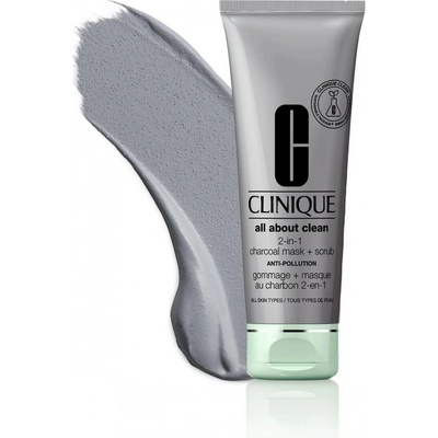 Clinique All About Clean 2-in-1 Charcoal Mask + Scrub Маски за лице 100ml
