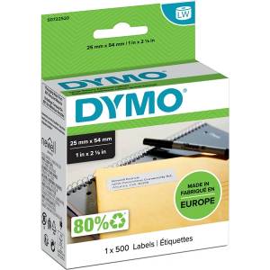 DYMO етикети за връщане 25 x 54 мм, перманентни бели, 500 бр (S0722520)