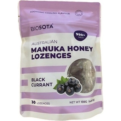 BIOSOTA ORGANICS Cukríky Manuka MGO čierne ríbezle 950+ 135 g