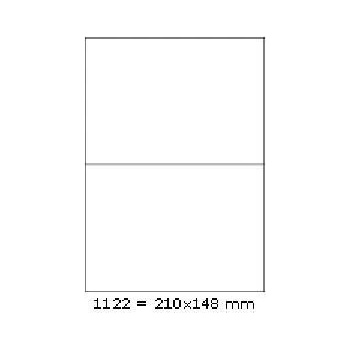 CDRmarket Самозалепващи етикети 210 x 148 mm, 2 етикети, A4, 100 листа (R0ECO.1122A, 227003)
