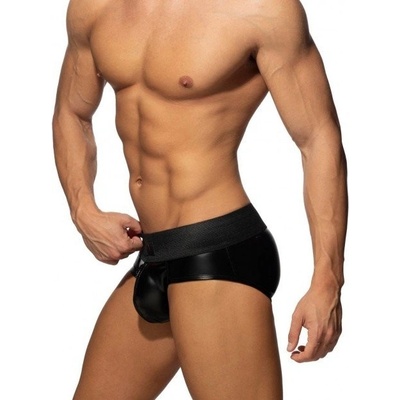 Slipy AD Fetish ADF133 Front Zip Rub Brief pánske push-up slipy so zipsom a erekčným krúžkom