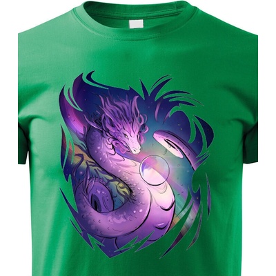 dětské tričko Magický drak zelená