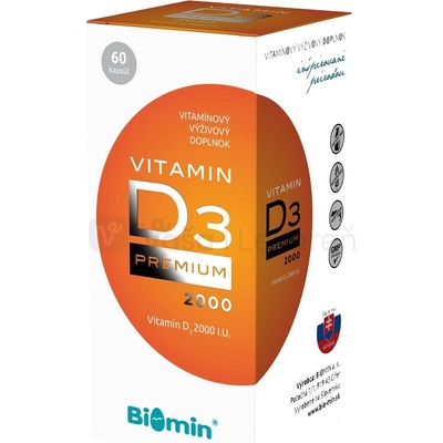 Biomin Vitamin D3 Premium 2000 I.U. 60 kapsúl