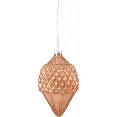 Clayre & Eef Vánoční ozdoba bronzová Ø 7*11 cm