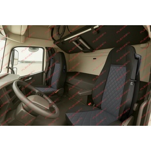  Комплект 1+1 тапицерия от еко кожа за volvo fh12 euro 5 2006- 2015 - черно