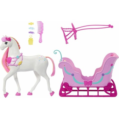 Barbie Louskáček saně s koněm