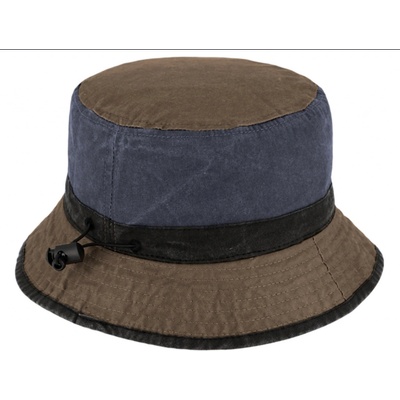 Fiebig since 1903 Volnočasový legendární bucket hat 1903 hnědomodrý sepraná bavlna
