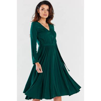 Awama Woman's Dress A471 tyrkysová