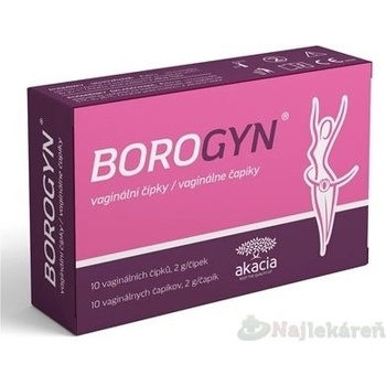 Borogyn Vaginálne čapíky 10 x 2 g