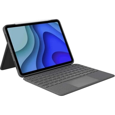 Logitech Folio Touch - безжична клавиатура и тракпад, с кейс и поставка за iPad Pro 11 (2020), iPad Pro 11 (2018) (тъмносив)
