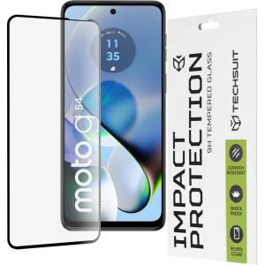 Techsuit Протектор за Motorola Moto G14 / Moto G54 / Moto G54 Power Edition / Moto G64 - 111D Full Cover / Full Glue Glass - Черен