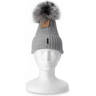 Wooline dámská zimní čepice s žebrováním Jasmína šedá
