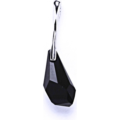 Čištín Stříbrný přívěšek Swarovski krystal jet-černá P 1295
