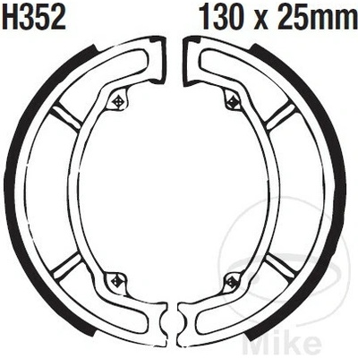 EBC brzdové čelisti s pružinou EBC HONDA CB 125 F (GLR125) 15-16, CB 125 F (GLR125WH) CBS 17-20, CB 125 F (CBF125MER) CBS 24, CB 125 F (CBF125MM) CBS 21-23, CBF 125 M 09-16, CBF 250 04-06, CG 125 ES 0 – Hledejceny.cz