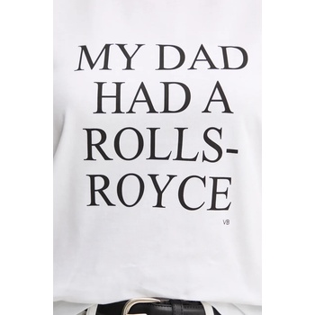 Victoria Beckham Памучна тениска Victoria Beckham в бяло 1124JTS005732A (1124JTS005732A)