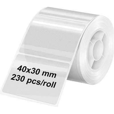 Olympia etikety (role) 40 x 30 mm papír thermodirekt transparentní 1 ks trvalé 6322 univerzální etikety