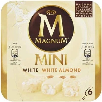 Magnum Mini White & Almond White vanilková zmrzlina 6 x 55 ml