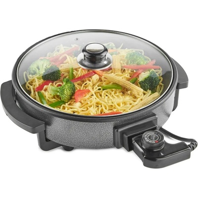 Royalty Line RL-PP18214: Víceúčelová elektrická pánev na občerstvení/pizzu XXL – 1500W – ?42cm