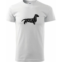 Jazvečík Dachshund tričko biele