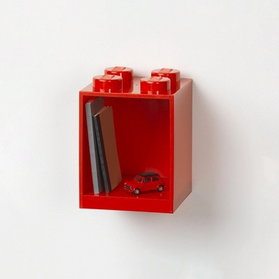 LEGO Brick 4 závesná polica červená