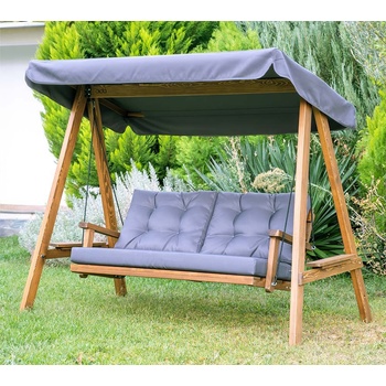 Westmann Hollywood Pera 2000 drevená hojdačka antracit/prírodná, 203 x 116 x 180 cm AS2000A