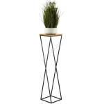 HowHomely Стойка за цветя LOFT 100x24 см черен/кафяв (DD0325)